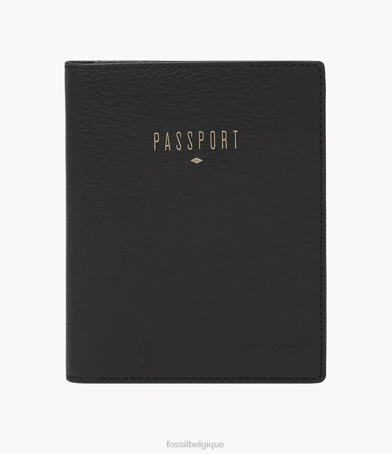Fossil accessoire femmes étui de passeport rfid de voyage noir 8V46041981