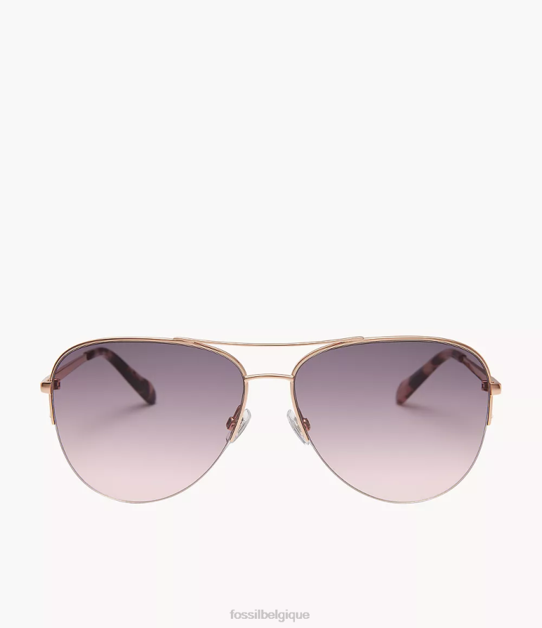 Fossil accessoire femmes lunettes de soleil aviateur tiana gris rose 8V46041975
