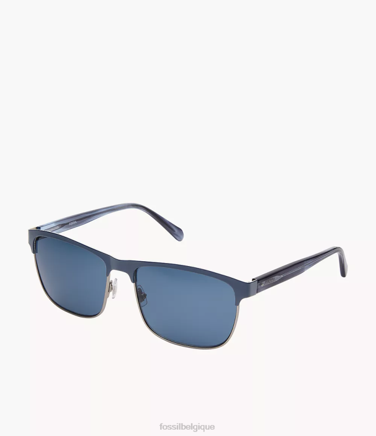 Fossil accessoire Hommes lunettes de soleil rectangulaires Devin bleu 8V46042070