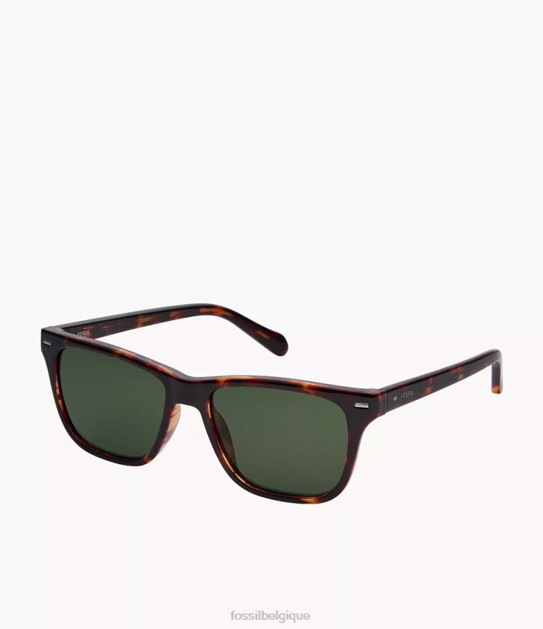 Fossil accessoire Hommes lunettes de soleil rectangulaires Wells vert 8V46042060