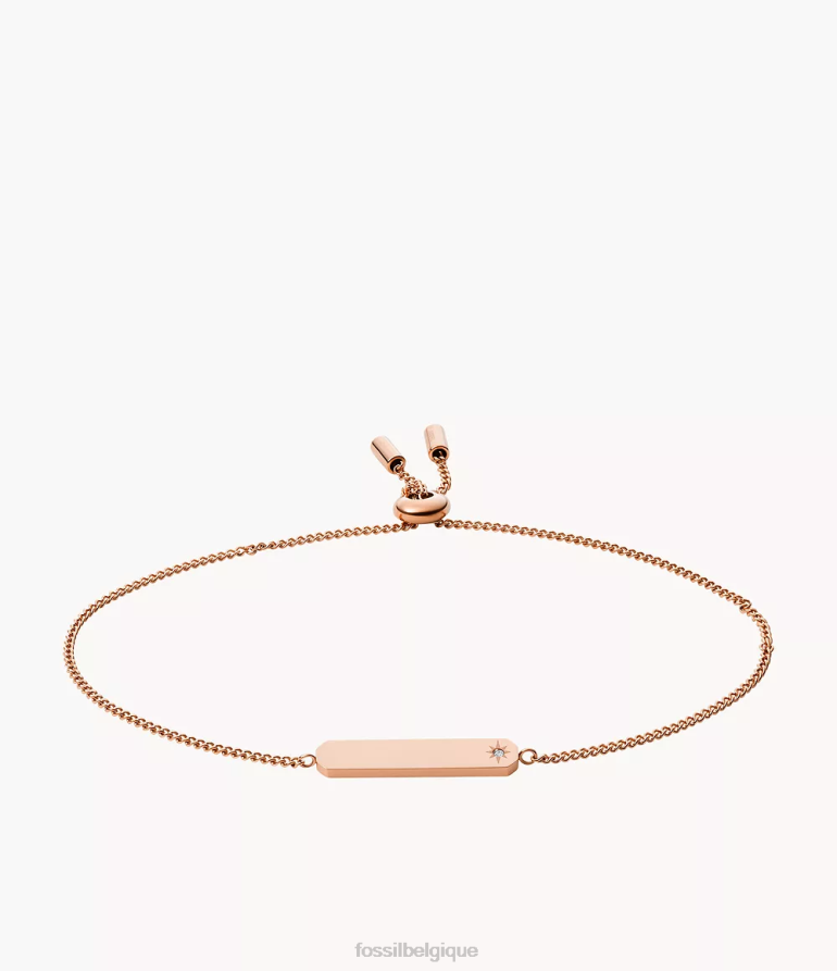 Fossil bijoux femmes bracelet chaîne à barre en acier inoxydable Lane ton doré rose 8V4604970