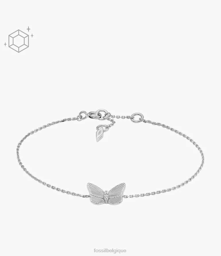 Fossil bijoux femmes bracelet chaîne papillons sterling argent 8V4604992