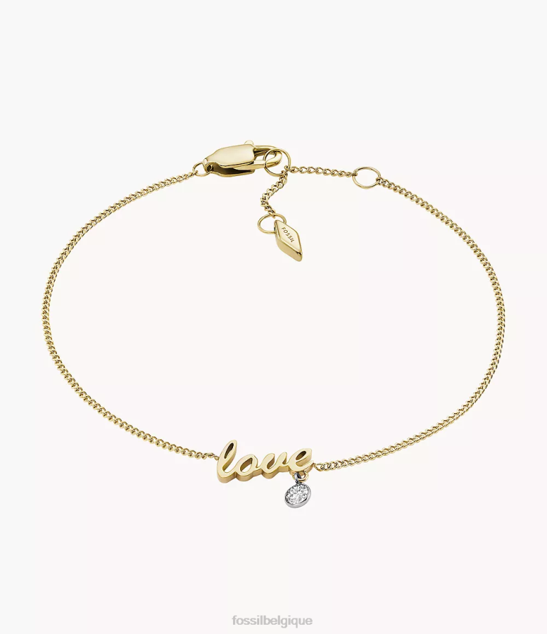Fossil bijoux femmes bracelet de station en acier inoxydable Sadie Love Notes deux tons 8V46041016