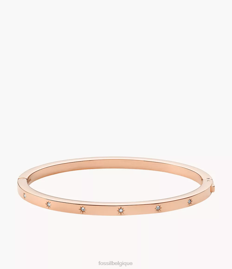 Fossil bijoux femmes bracelet jonc en acier inoxydable brillant sadie ton doré rose 8V4604991