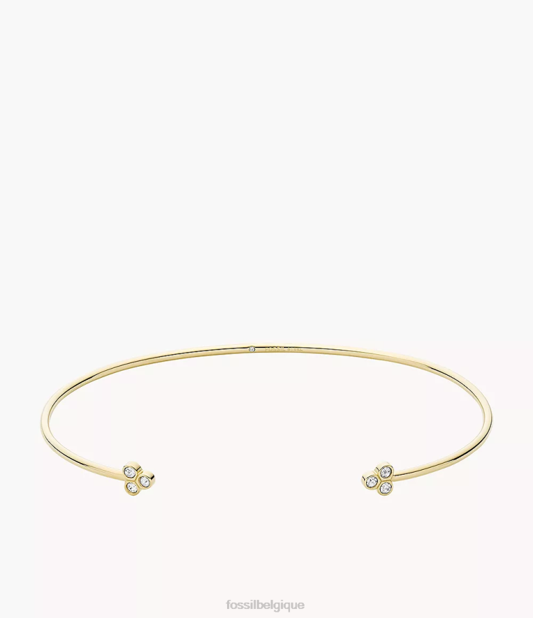 Fossil bijoux femmes bracelet manchette sadie trio pailleté en acier inoxydable ton d'or 8V46041019
