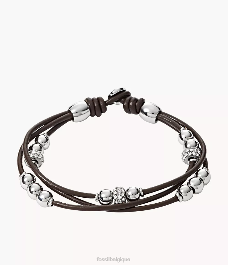 Fossil bijoux femmes bracelet sadie rondelle pour poignet brun 8V4604972