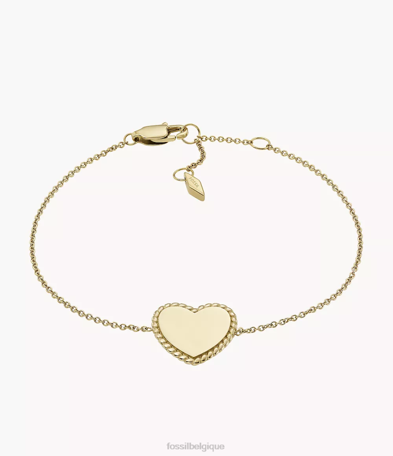 Fossil bijoux femmes bracelet station en acier inoxydable draw ton d'or 8V46041012