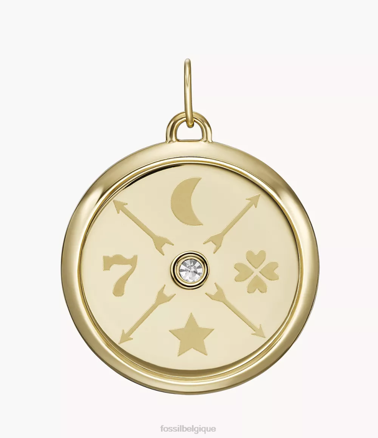 Fossil bijoux femmes oh si charmant charme en acier inoxydable ton d'or 8V46041176