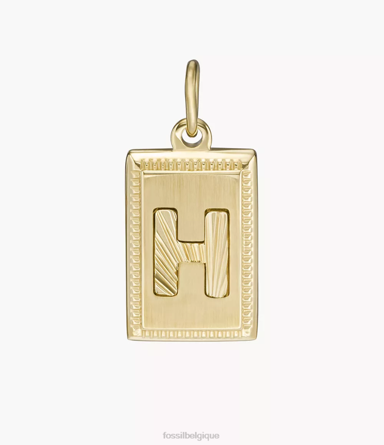 Fossil bijoux femmes oh si charmant charme initial en acier inoxydable ton d'or 8V46041224