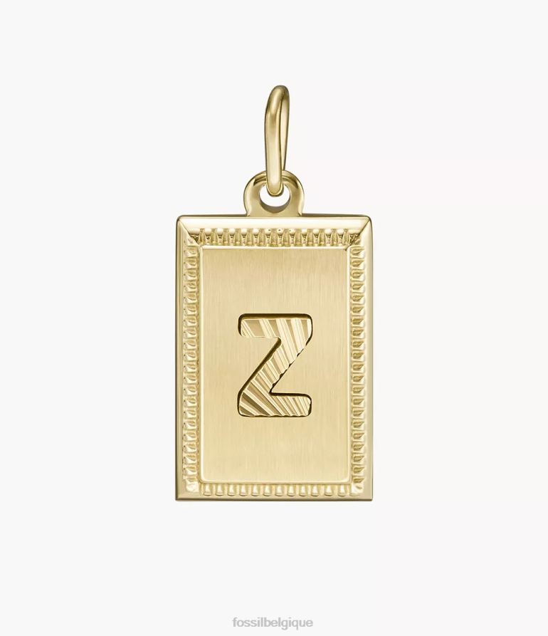 Fossil bijoux femmes oh si charmant charme initial en acier inoxydable ton d'or 8V46041272