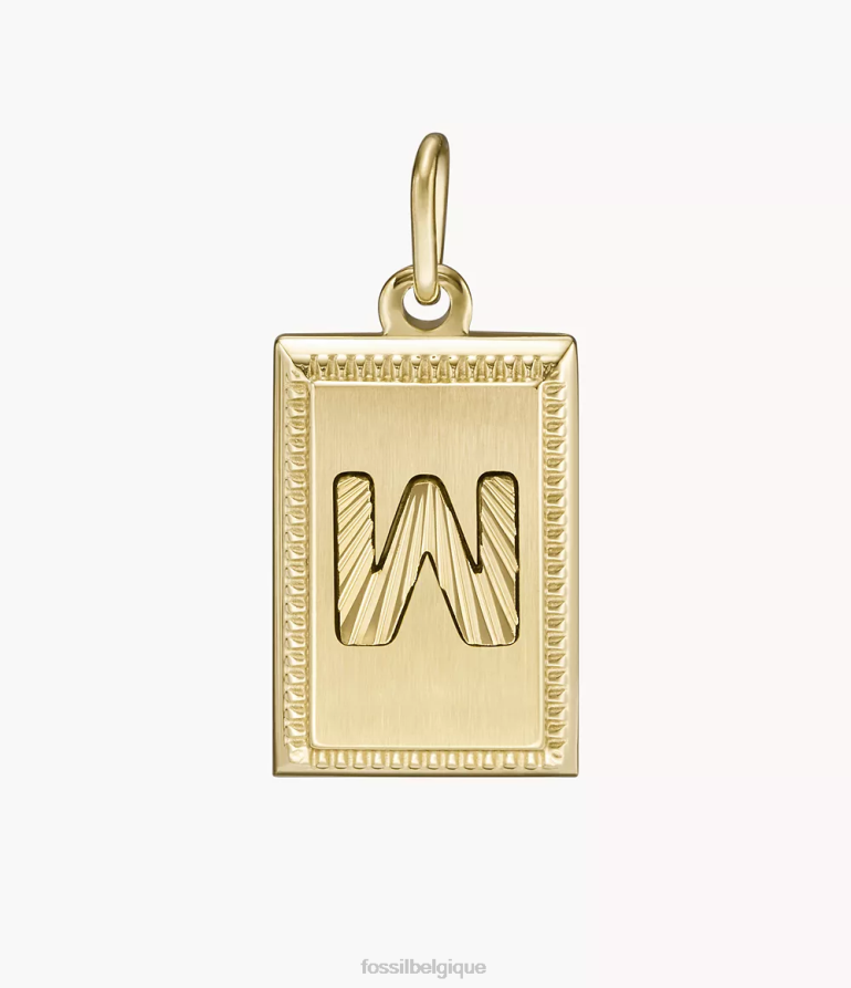 Fossil bijoux femmes oh si charmant charme initial en acier inoxydable ton d'or 8V46041276