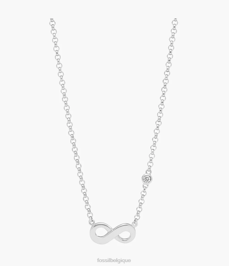 Fossil bijoux femmes Collier en boîte en argent sterling Elliott Infinite Love argent 8V4604922