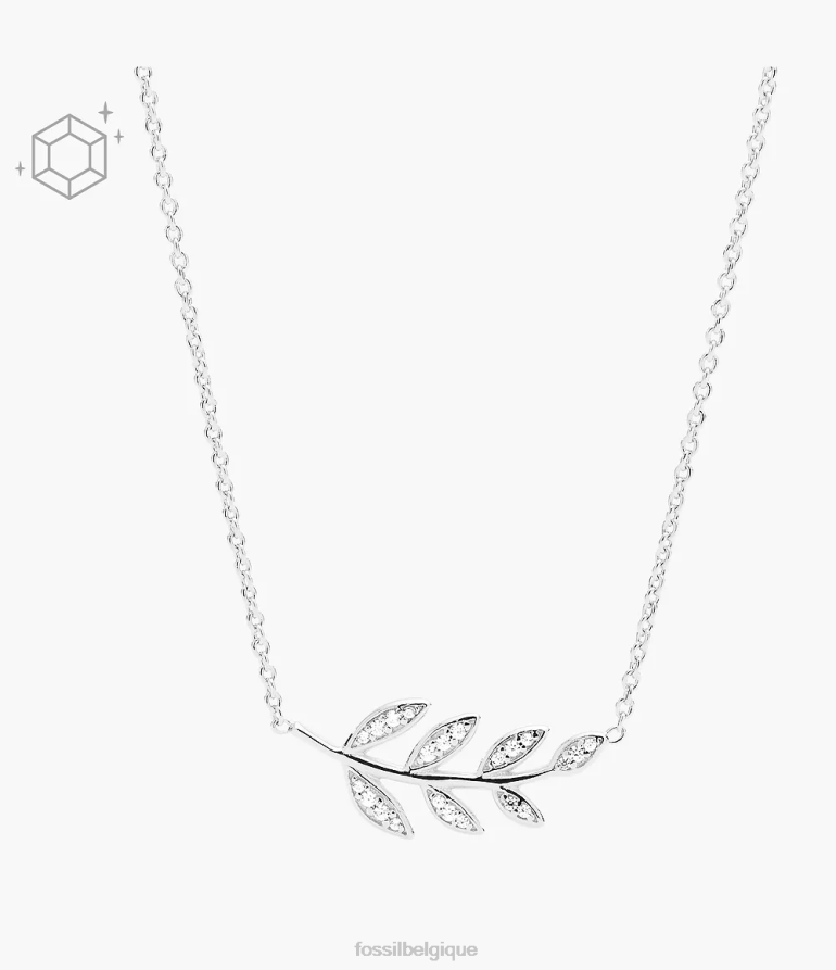 Fossil bijoux femmes Collier à pendentif en argent sterling avec branche d'olivier Elliott argent 8V4604938