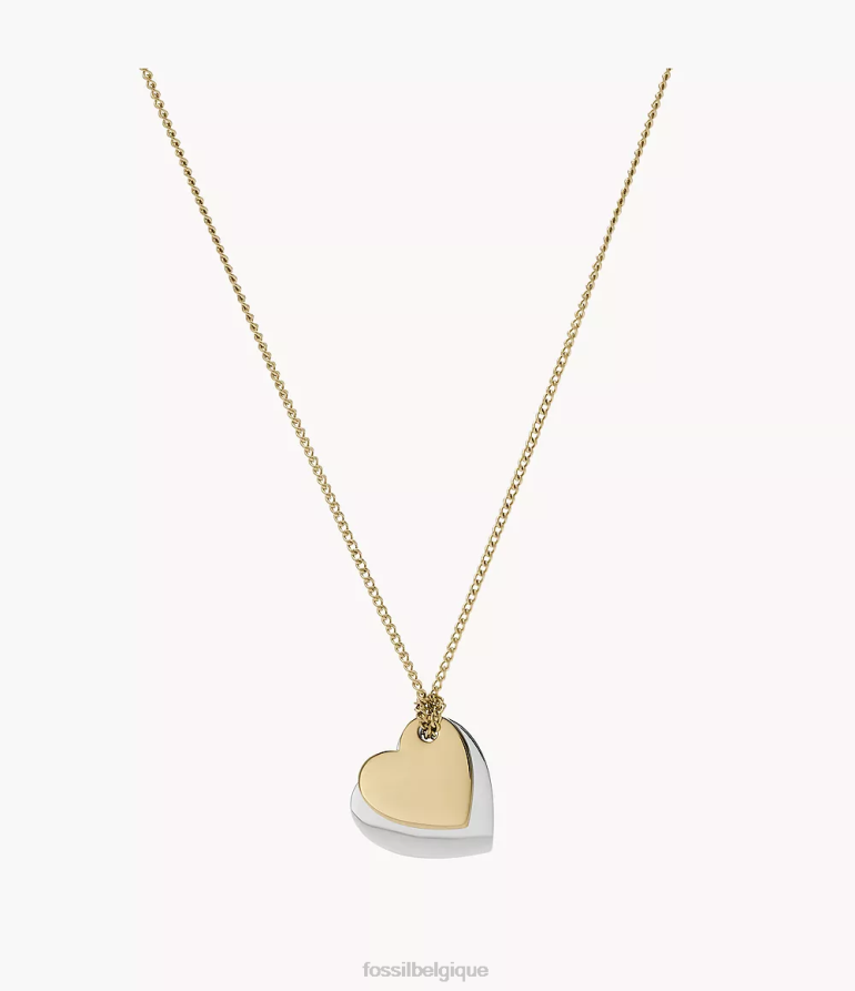 Fossil bijoux femmes collier chaîne cœur en acier inoxydable Lane deux tons 8V46041135