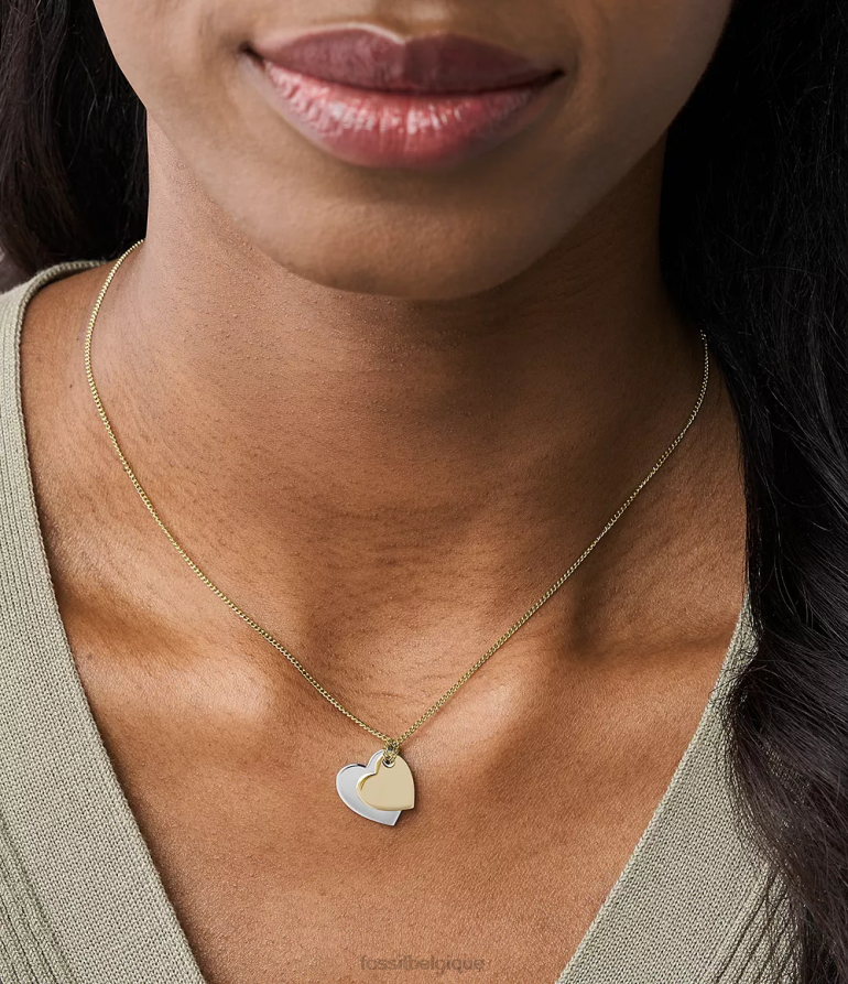 Fossil bijoux femmes collier chaîne cœur en acier inoxydable Lane deux tons 8V46041135