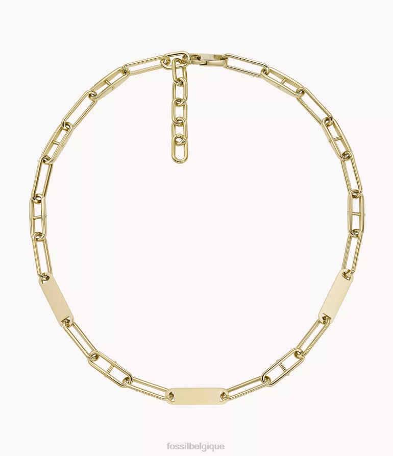 Fossil bijoux femmes collier chaîne en acier inoxydable Heritage Essentials ton d'or 8V4604958