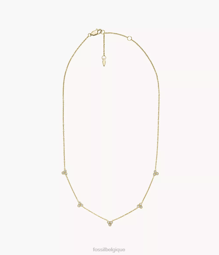 Fossil bijoux femmes collier de station en acier inoxydable sadie trio paillettes ton d'or 8V4604920