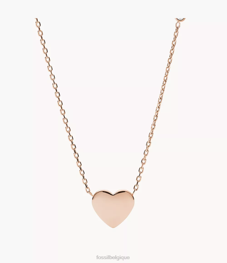 Fossil bijoux femmes collier en acier inoxydable coeur Lane ton doré rose 8V4604916