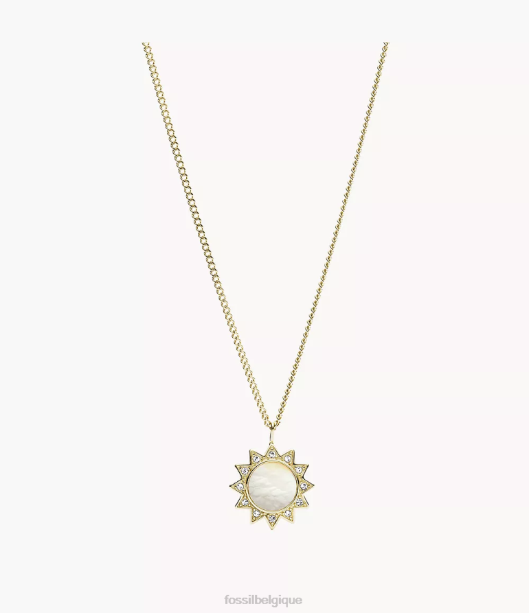 Fossil bijoux femmes collier pendentif en acier inoxydable val nacre 8V4604939