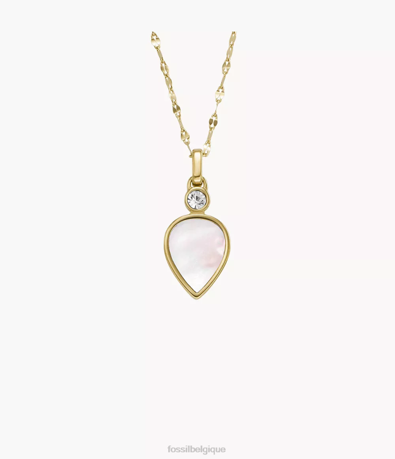 Fossil bijoux femmes collier à pendentif en forme de larme nacre blanche 8V4604904