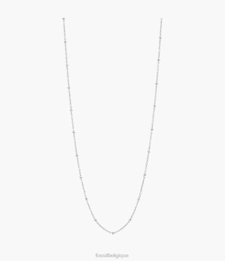 Fossil bijoux femmes corra oh si charmant long collier chaîne en acier inoxydable argenté 8V46041144