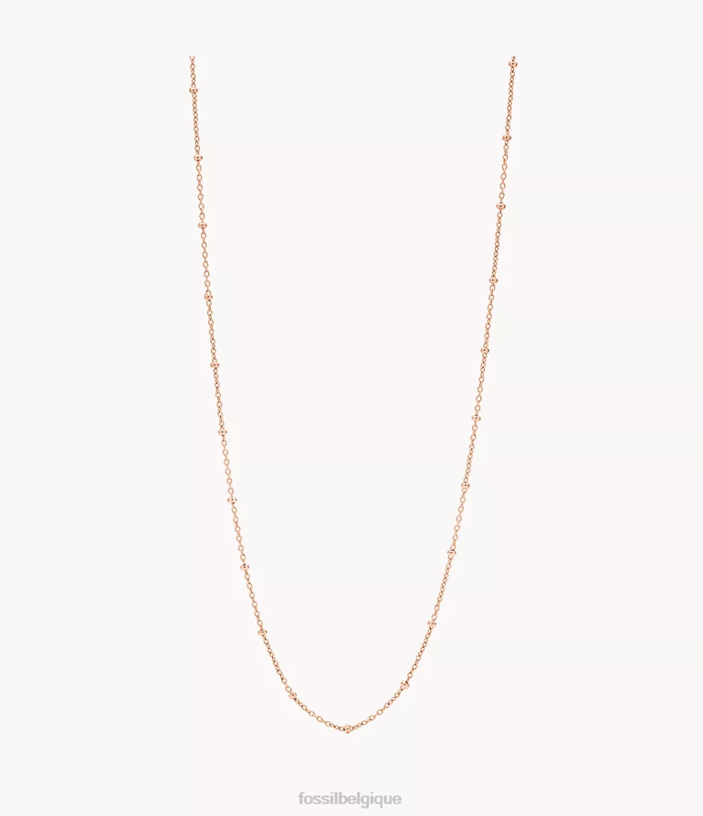 Fossil bijoux femmes corra oh si charmant long collier chaîne en acier inoxydable ton doré rose 8V46041201