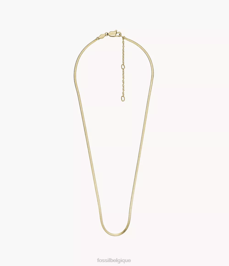 Fossil bijoux femmes oh si charmant collier chaîne serpent en acier inoxydable ton d'or 8V46041140