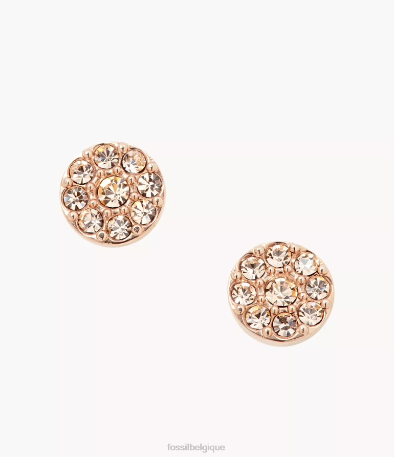 Fossil bijoux femmes boucle d'oreille en acier inoxydable disque Sutton ton rose 8V46041063
