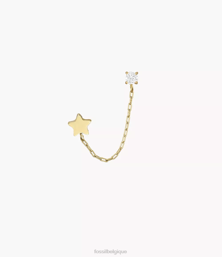 Fossil bijoux femmes boucle d'oreille grimpeur unique en acier inoxydable tout empilé ton d'or 8V46041071