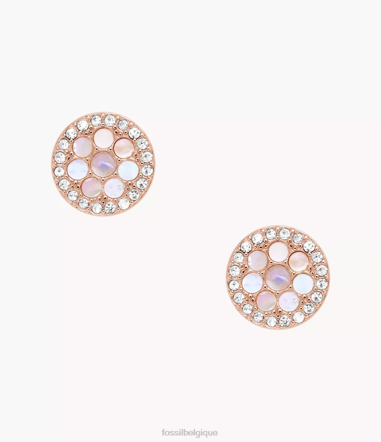 Fossil bijoux femmes boucle d'oreille mosaïque val nacre 8V46041059