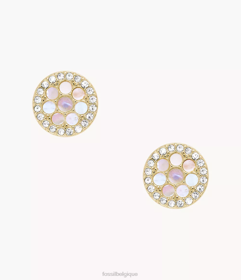 Fossil bijoux femmes boucles d'oreilles en mosaïque Sadie nacre blanche 8V46041049