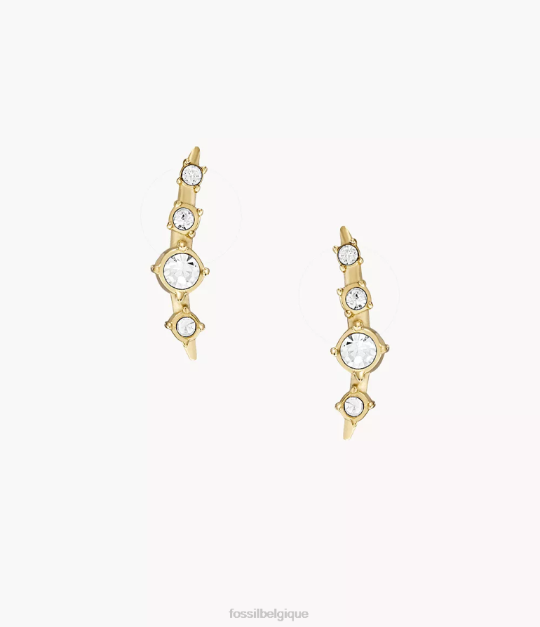 Fossil bijoux femmes boucles d'oreilles grimpeurs en acier inoxydable toutes empilées ton d'or 8V46041037