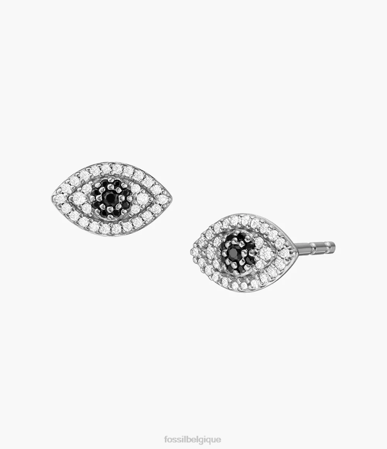 Fossil bijoux femmes boucles d'oreilles sterling mauvais œil argent 8V46041240