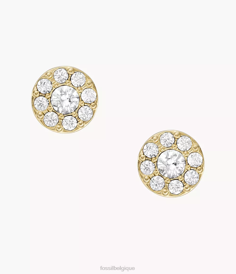 Fossil bijoux femmes boucles d'oreilles à tige en acier inoxydable toutes empilées ton d'or 8V46041078