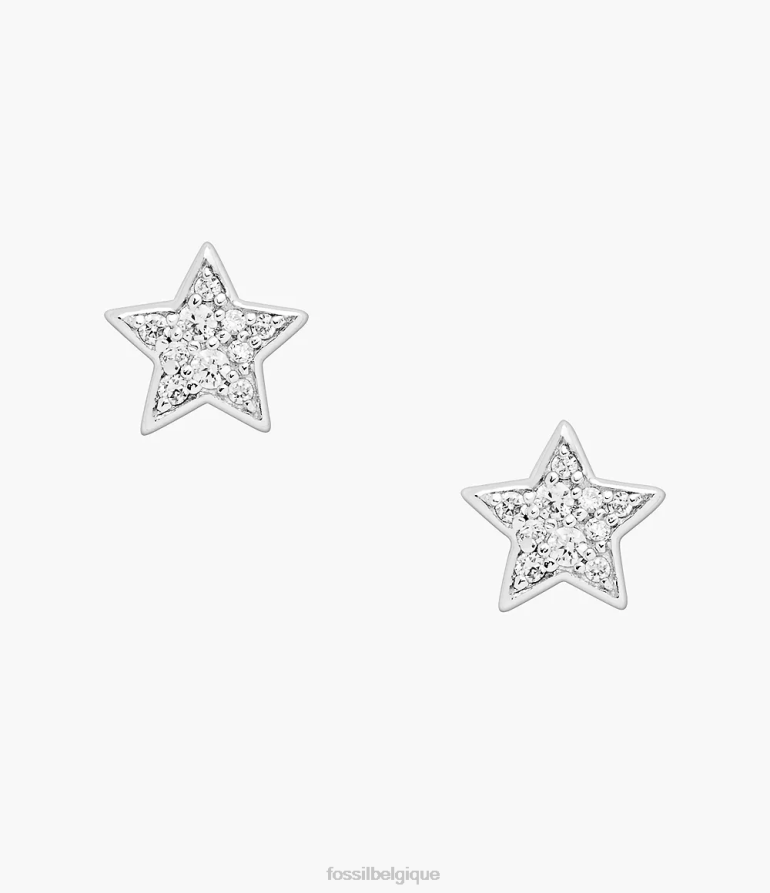 Fossil bijoux femmes clous d'oreilles étoiles scintillantes elliott sterling argent 8V46041040