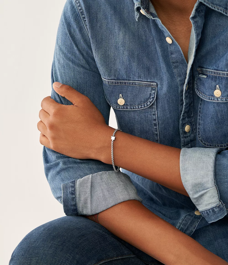 Fossil bijoux Hommes bracelet chaîne en acier inoxydable Heritage Shield argenté 8V46041896