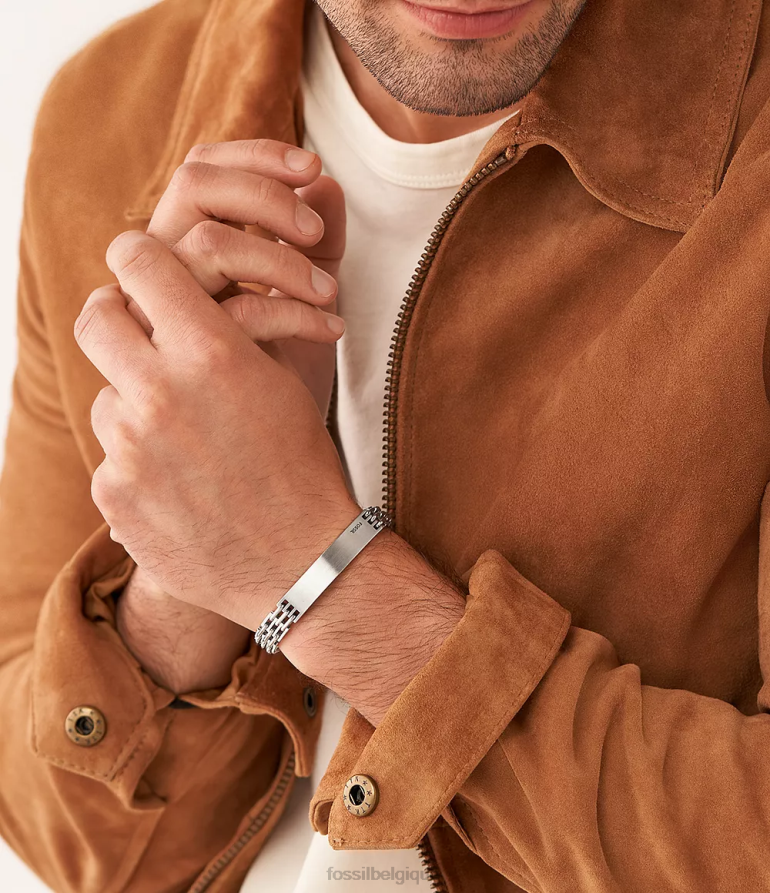 Fossil bijoux Hommes bracelet chaîne en acier inoxydable argenté 8V46041883