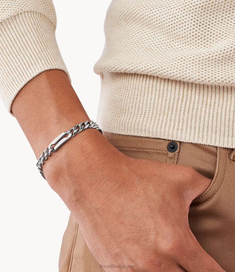 Fossil bijoux Hommes bracelet chaîne en acier inoxydable argenté 8V46041899