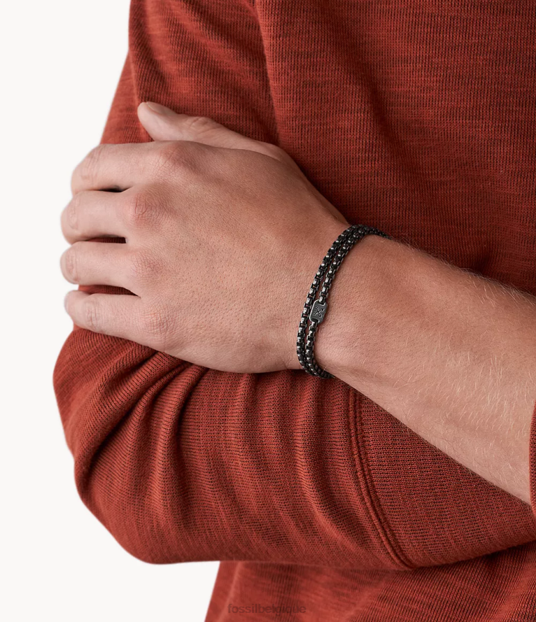 Fossil bijoux Hommes bracelet chaîne en acier inoxydable aventurier décontracté vintage argenté 8V46041858