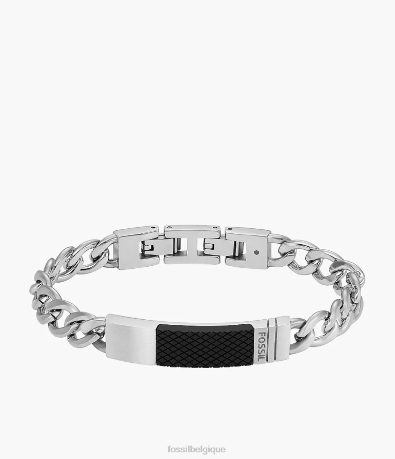 Fossil bijoux Hommes bracelet chaîne en acier inoxydable à plaque texturée argenté 8V46041864
