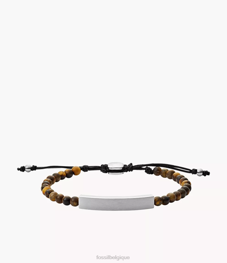 Fossil bijoux Hommes bracelet perlé oeil de tigre 8V46041854