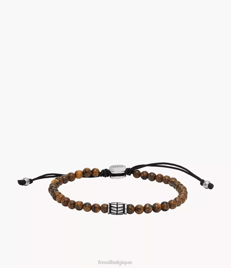 Fossil bijoux Hommes bracelet perlé oeil de tigre 8V46041870