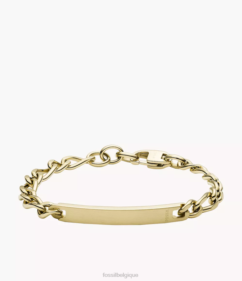 Fossil bijoux Hommes bracelet à plaque en acier ton d'or 8V46041866