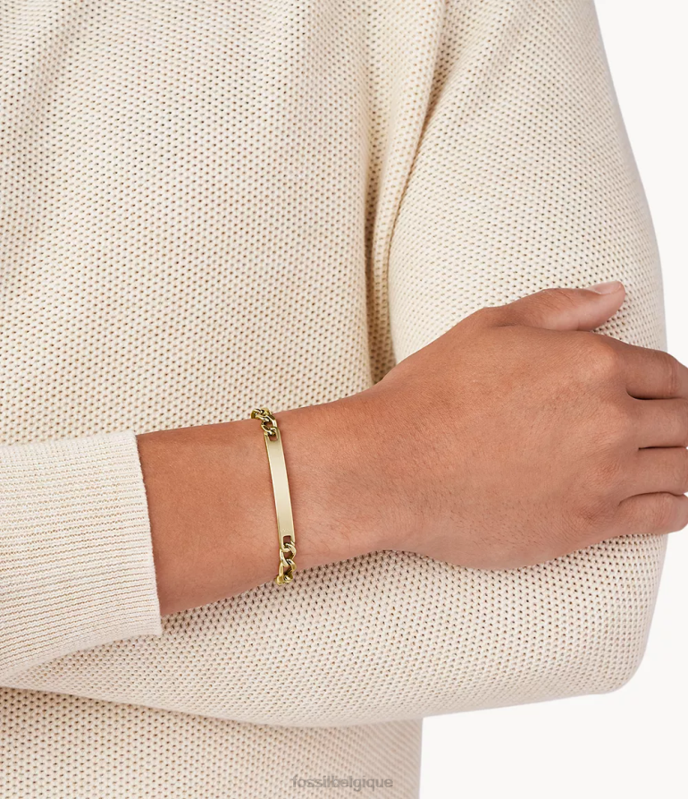 Fossil bijoux Hommes bracelet à plaque en acier ton d'or 8V46041866