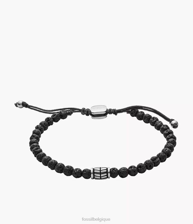 Fossil bijoux Hommes bracelet semi-précieux noir 8V46041850