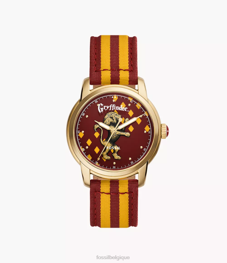 Fossil accessoire femmes montre en nylon à trois aiguilles Gryffondor Harry Potter en édition limitée rouge jaune 8V4604176