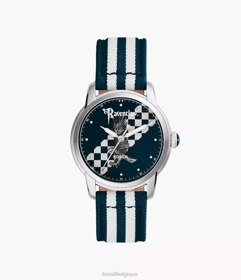 Fossil accessoire femmes montre en nylon à trois aiguilles Serdaigle Harry Potter en édition limitée bleu marine/blanc 8V4604184