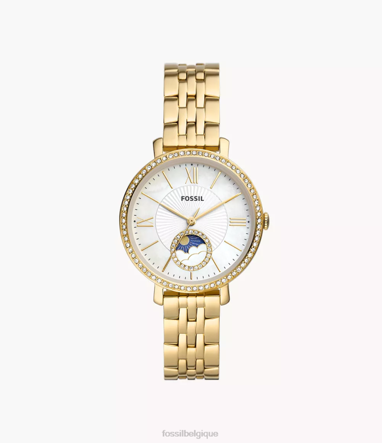 Fossil montre femmes Montre multifonction en acier inoxydable ton sur ton Sun Moon Jacqueline or 8V460458