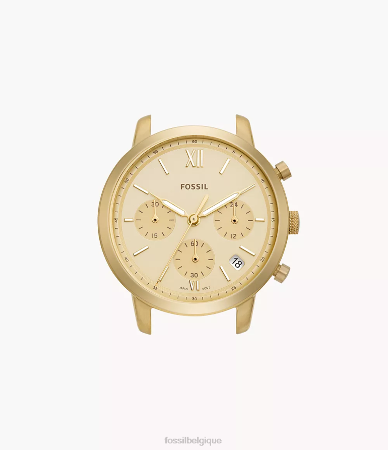 Fossil montre femmes boîtier de montre en acier inoxydable chronographe neutre ton d'or 8V460482