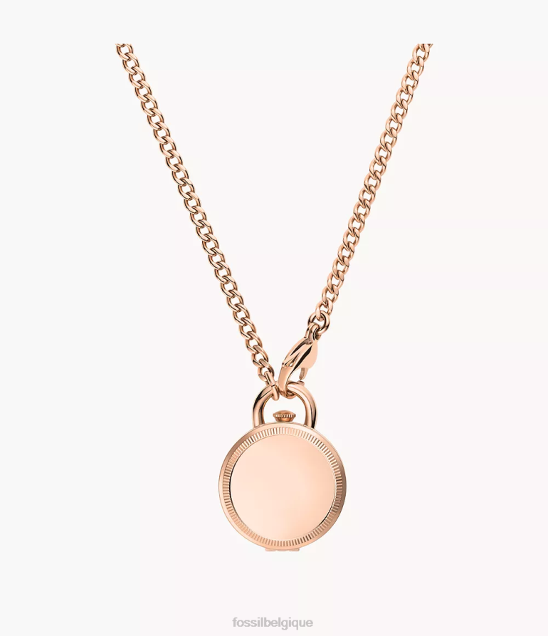 Fossil montre femmes médaillon de montre en acier inoxydable à trois aiguilles Jacqueline ton doré rose 8V4604119